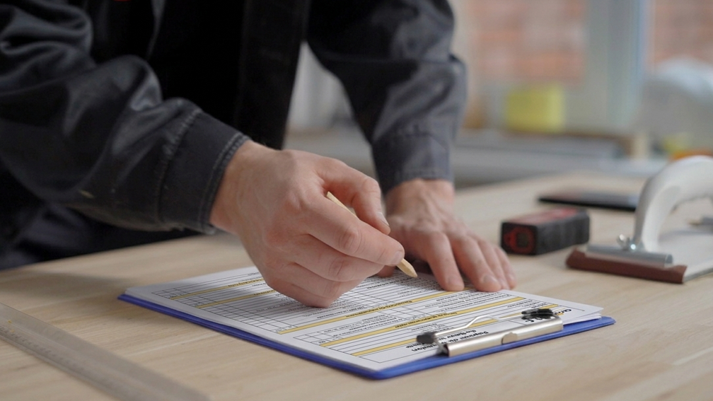 Remplissage d’un rapport de vérification VGP sur un appareil de levage lors d’un contrôle technique